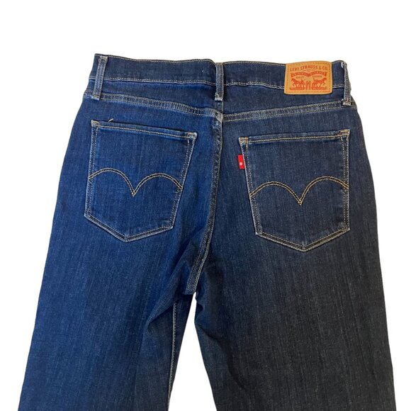 Levi’s high rise straight crop jeans women's size 29 dark rinse - Picture 8 of 10